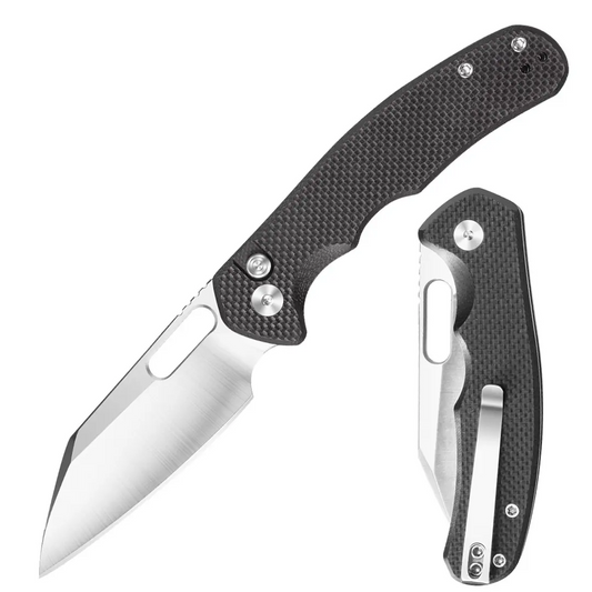 IOKO Portable Pocket Folding Knife - D2 Blade, G10 Handle Tactical Survival Tool for Bushcrafting, Hiking, Fishing & Everyday Kitchen/Outdoor Utility Tasks