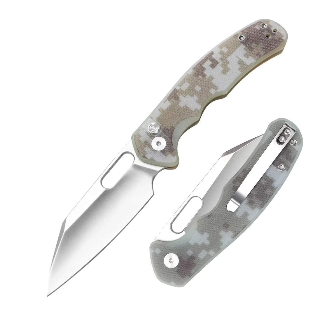 IOKO G10 Super Grip Handle Ceramic Bearing D2 Blade Ultra-Portable Camping Folding Pocket Knife, Outdoor Survival Tool for Hiking, Opening Packages with Smooth & Safe Use