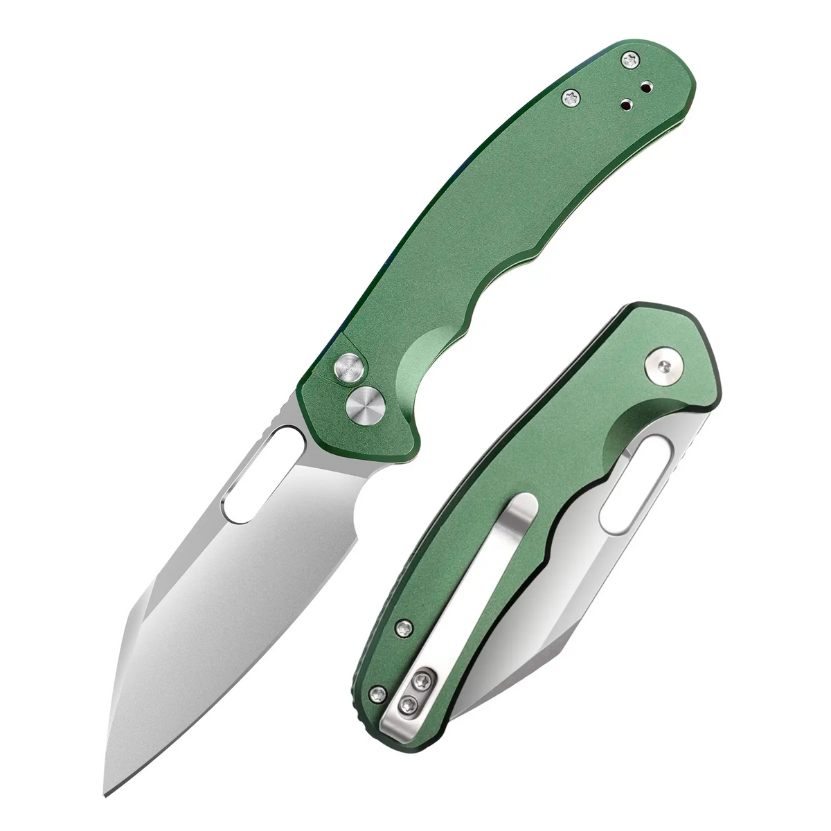 IOKO Folding Kitchen Knife with Aluminium Alloy Handle - D2 Steel Blade, Multifunctional for Camping, EDC Use