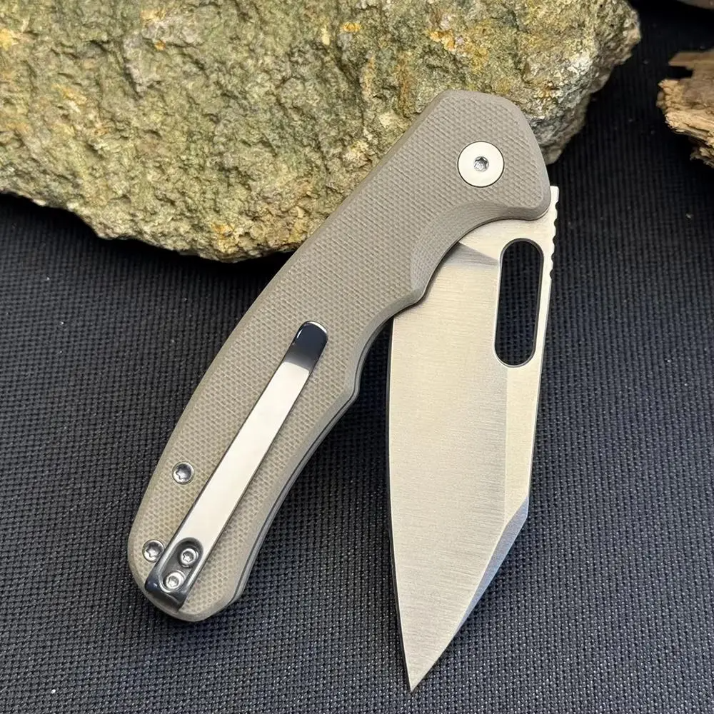 IOKO Outdoor Folding Pocket Knife - High Carbon D2 Blade, G10 Handle, Lightweight Portable EDC Tool for Tactical Hunting, Camping, Fishing, Everyday Tasks, Package Opening