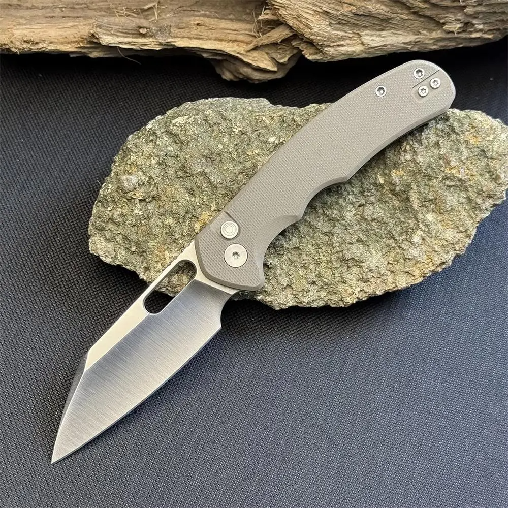 IOKO Outdoor Folding Pocket Knife - High Carbon D2 Blade, G10 Handle, Lightweight Portable EDC Tool for Tactical Hunting, Camping, Fishing, Everyday Tasks, Package Opening