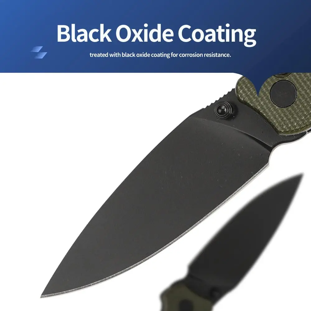 IOKO Folding Kitchen Knife - D2 Steel Rust-Resistant Blade, G10 Handle, Ceramic Bearings, Black Stonewashed Finish, Easy Sharpening, Excellent Detent, Gift Boxed, Indoor and Outdoor Use, Men's Hiking Essential