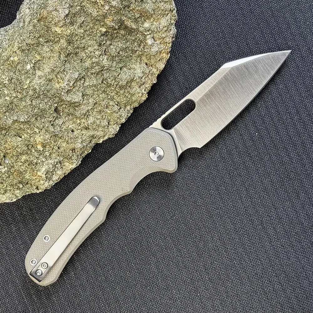 IOKO Outdoor Folding Pocket Knife - High Carbon D2 Blade, G10 Handle, Lightweight Portable EDC Tool for Tactical Hunting, Camping, Fishing, Everyday Tasks, Package Opening