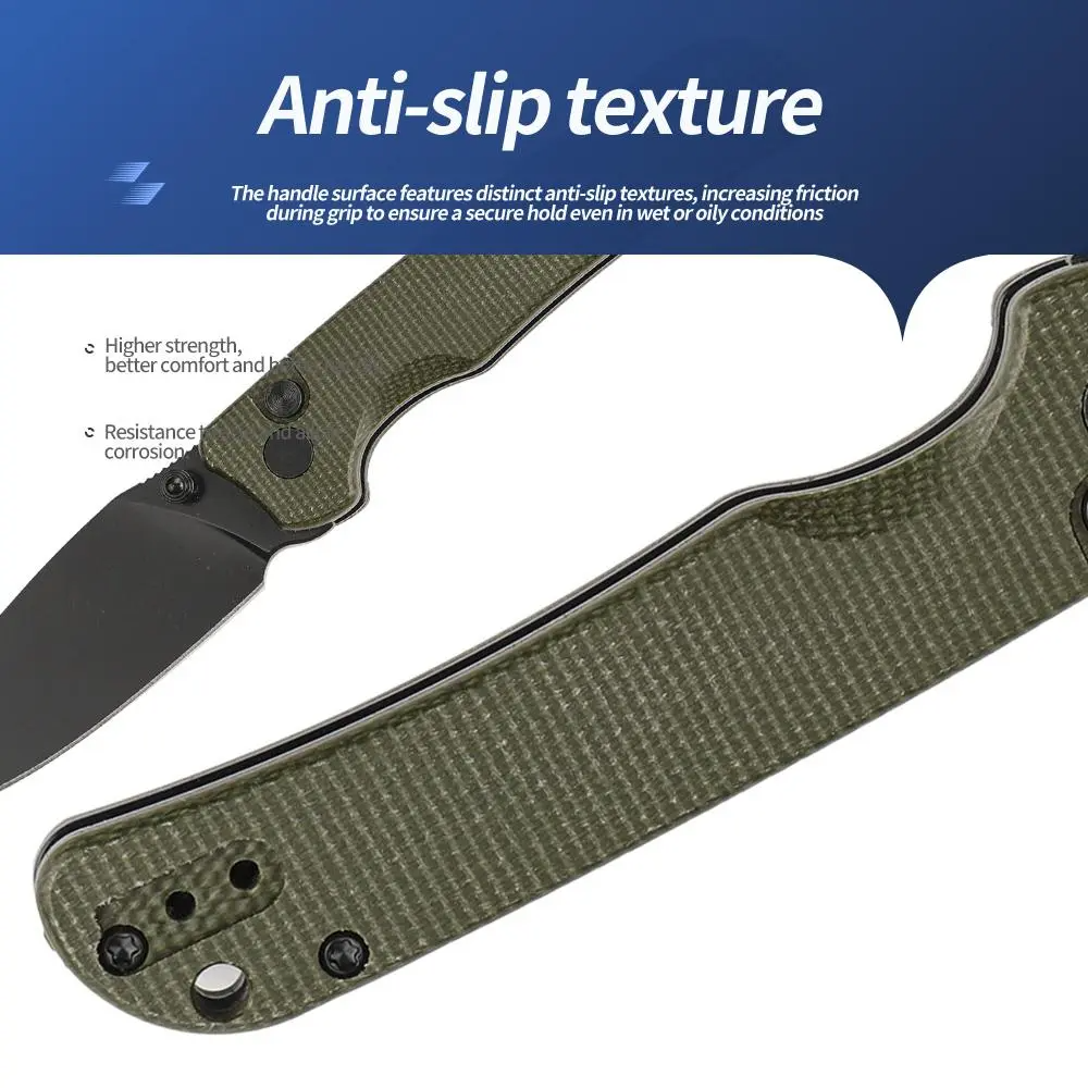 IOKO Folding Kitchen Knife - D2 Steel Rust-Resistant Blade, G10 Handle, Ceramic Bearings, Black Stonewashed Finish, Easy Sharpening, Excellent Detent, Gift Boxed, Indoor and Outdoor Use, Men's Hiking Essential